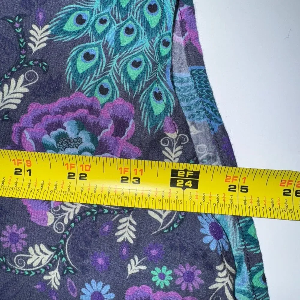 Spell & The Gypsy Boheme Ruffle Blouse | Peacock Floral Print | Large - Picture 13 of 13